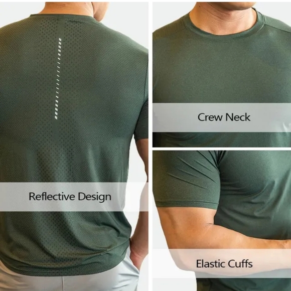 Men's Gym Workout Training Muscle Sport Fitness Active Short SleeveTee T… - Picture 5 of 8